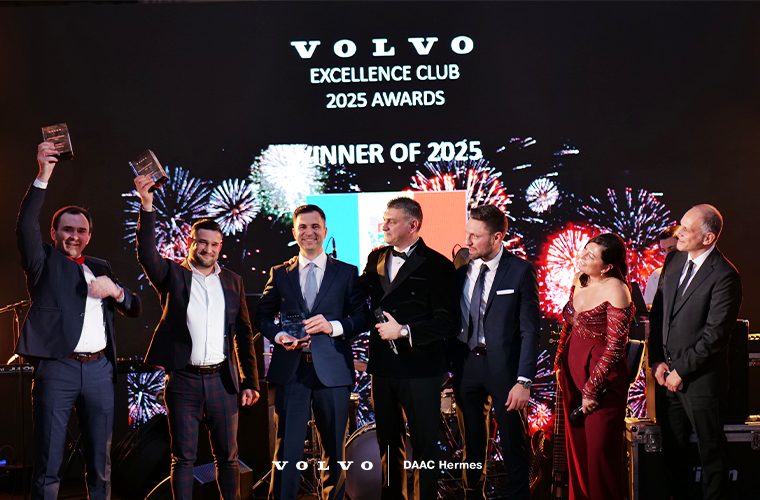 Сompania DAAC-Hermes își reconfirmă statutul de lider: cel mai bun importator Volvo din regiunea EMEA